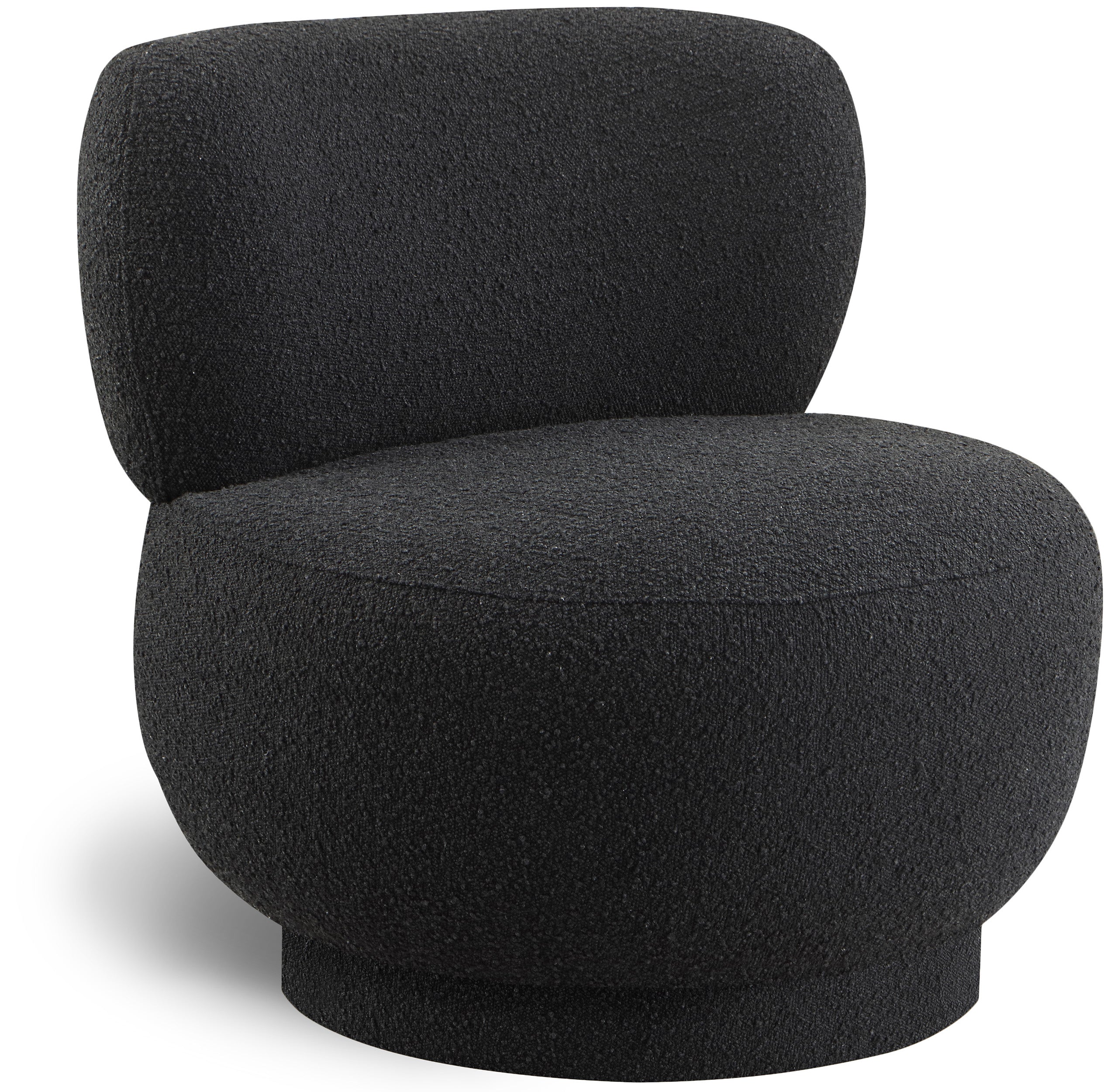 Calais Boucle Accent Chair - Black