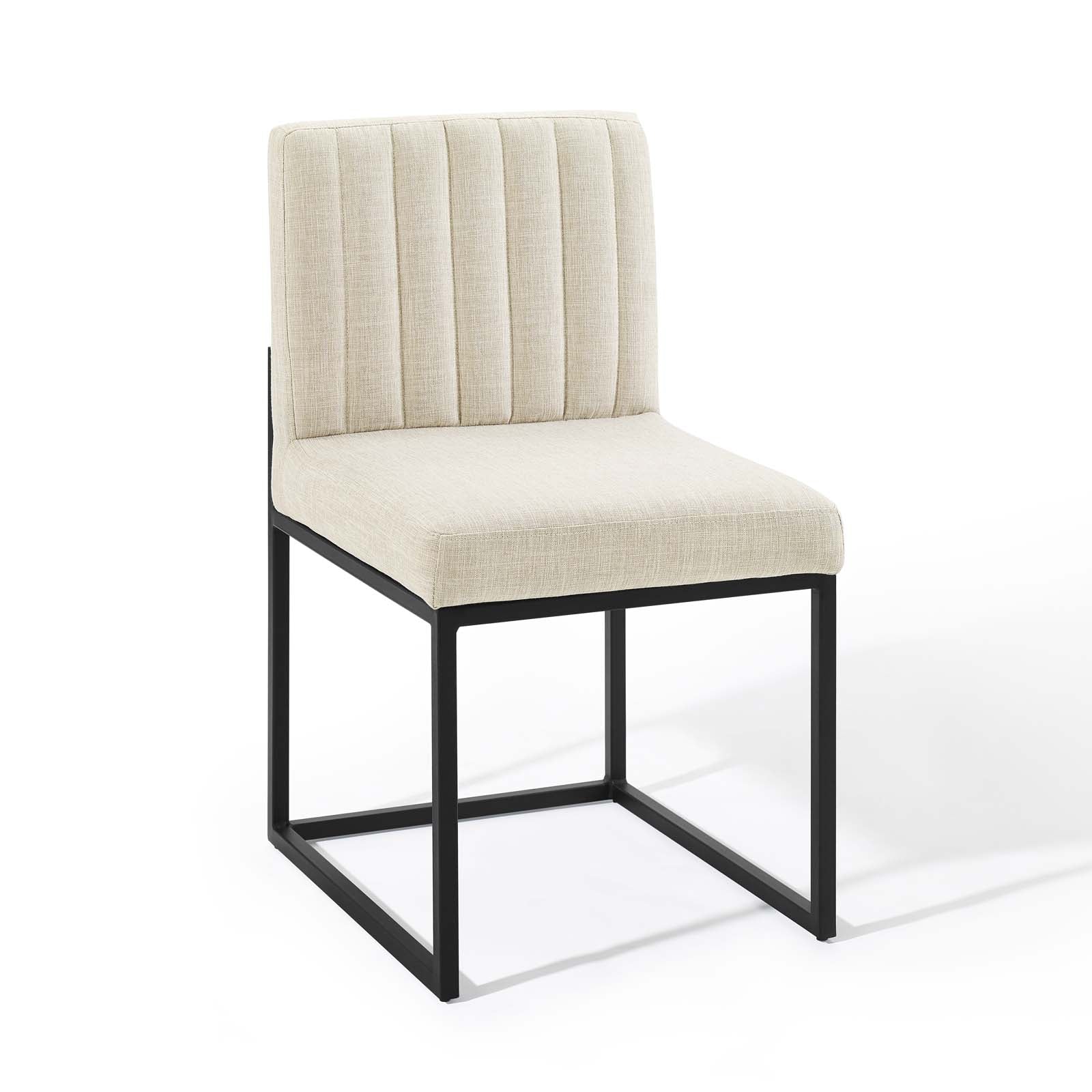 CARRIAGE FABRIC DINING CHAIR- BEIGE