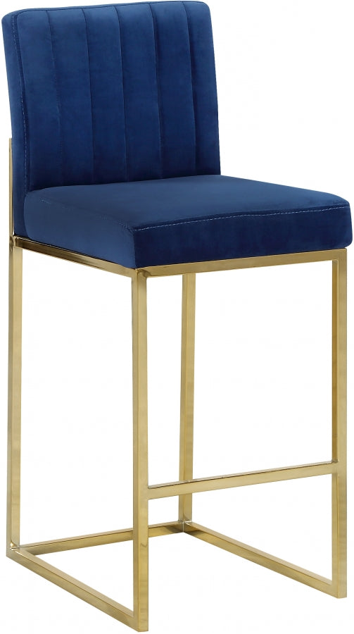 Giselle Velvet Counter Stool - Gold