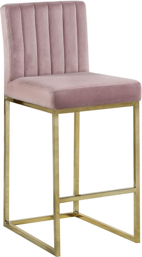 Giselle Velvet Counter Stool - Gold