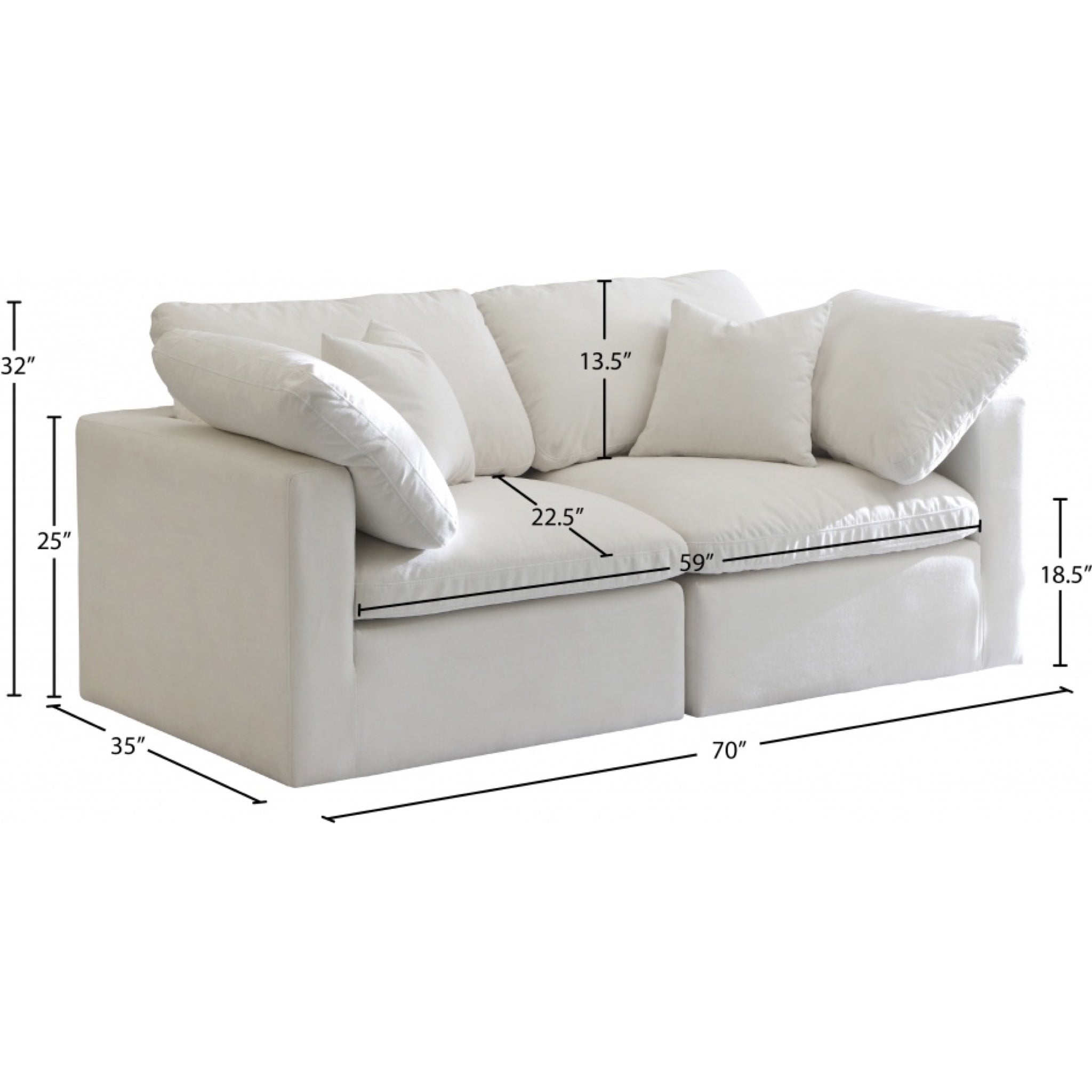 Plush loveseat online chair