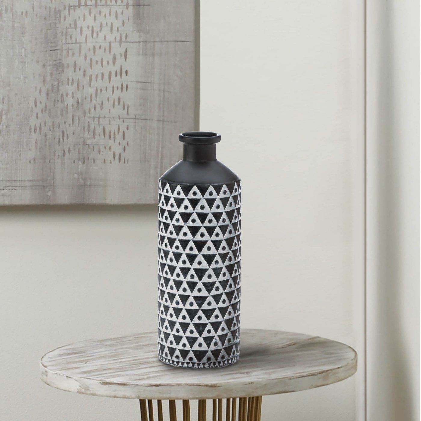 Mazara Matte Geometric Vase